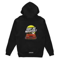 Odzież do sportów motorowych - Czarna bluza z kapturem BMW E36 WHY SO NEGATIVE?-M - miniaturka - grafika 1
