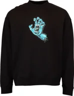Bluzy męskie - bluza męska SANTA CRUZ CABANA HAND CREW Black - miniaturka - grafika 1
