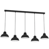 Lampy sufitowe - Listwa sufitowa z pięcioma wiszącymi kloszami LX 9096 z serii SVEN - miniaturka - grafika 1