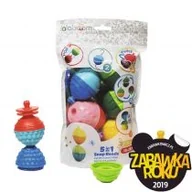 Zabawki sensoryczne - Trefl Kulko-klocki zestaw sensoryczny 12 elementów Lalaboom 61077 - miniaturka - grafika 1