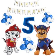 Balony i akcesoria - ZESTAW BALONY NA 5 URODZINY CHASE MARSHALL - miniaturka - grafika 1