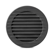 Kratki wentylacyjne - KRATKA OKRĄGŁA Z SIATKĄ FI 120 GRAFIT - miniaturka - grafika 1