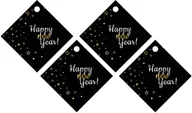 Sylwester - Zawieszki z wstążeczką na wódkę Happy New Year - 12 szt. - miniaturka - grafika 1