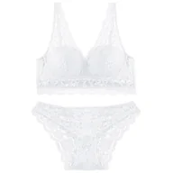 Komplety bielizny - Koronkowy komplet bielizny - Biały 70A - miniaturka - grafika 1