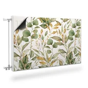 Dekoracje domu - Magnetyczna OSŁONA Grzejnika Akwarelowe Liście Rośliny Natura 80cm x 60cm - miniaturka - grafika 1