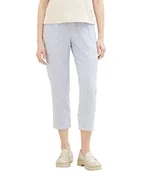 Spodnie damskie - TOM TAILOR Denim Damskie spodnie 1036521, 31715-White Blue Vertical Stripe, M, 31715 - White Blue Vertical Stripe, M - miniaturka - grafika 1