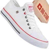 Trampki damskie - Big Star T274022 trampki damskie białe Klasyczne, niskie - miniaturka - grafika 1