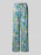 Spodnie damskie - Spodnie materiałowe z elastycznym pasem - miniaturka - grafika 1