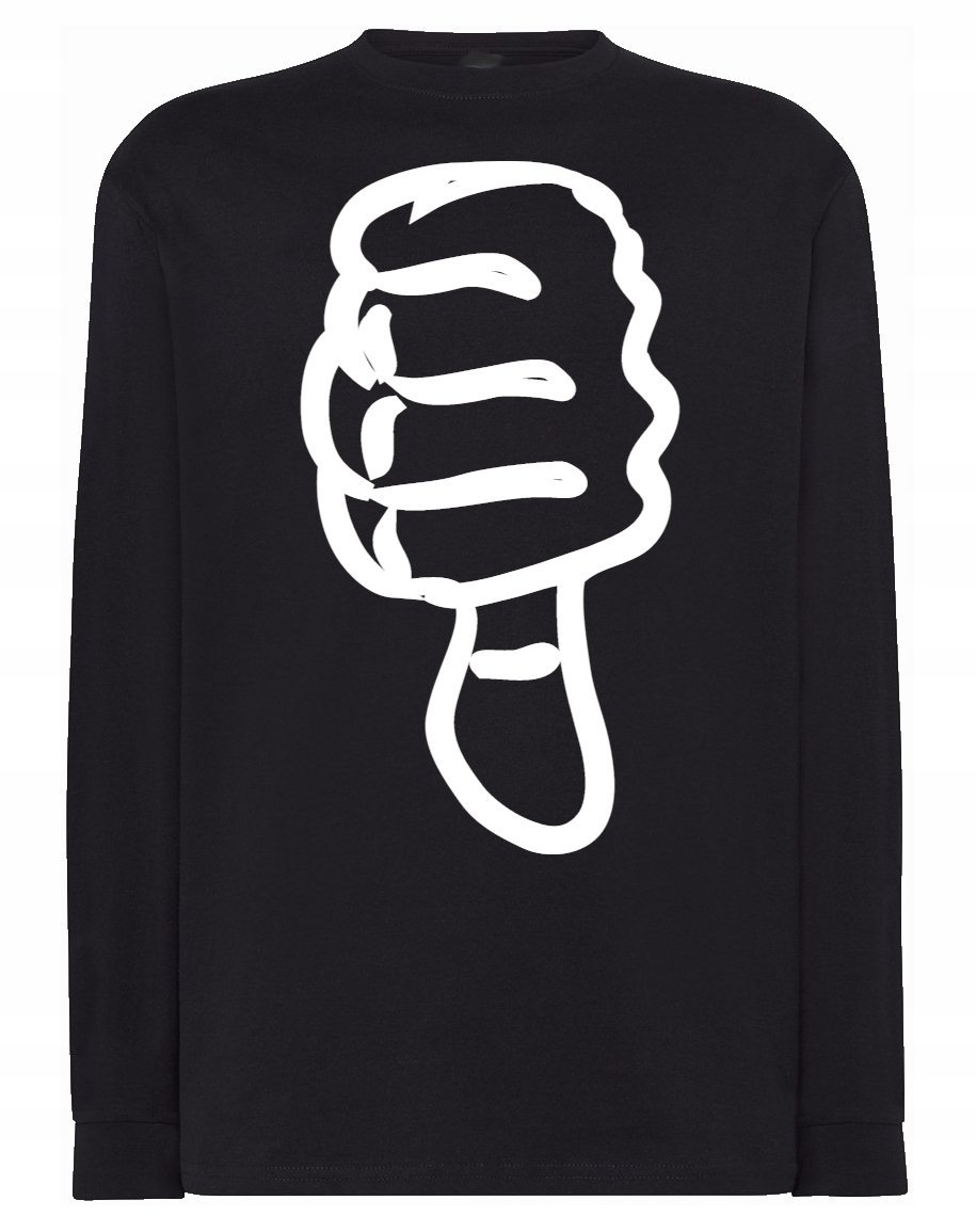 Longsleeve męski nadruk KCIUK W DÓŁ r.L