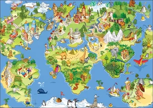 Galeria Plakatu, Plakat, Mapa Świata dla Dziecka, 50x40 cm - Plakaty - miniaturka - grafika 1
