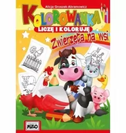 Kolorowanki, wyklejanki - Niko Kolorowanki Liczę i koloruję Zwierzęta na wsi - miniaturka - grafika 1