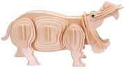 Łamigłówki - Eureka Łamigłówka drewniana Gepetto Hipopotam - miniaturka - grafika 1