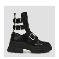Botki damskie - Botki damskie Steve Madden Tiedup Bootie SM11002723-001 38 23.8 cm Czarne (8720857174670). Botki damskie - miniaturka - grafika 1