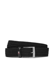 Tommy Hilfiger Pasek Męski New Adan Belt 3.5Cm AM0AM02801 Czarny - Paski - miniaturka - grafika 1