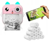 Aparaty natychmiastowe - Aparat Natychmiastowy Mini Drukarka Drukuś Dla Dzieci +20 Rolek Termicznych - miniaturka - grafika 1