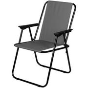 Fotele i krzesła ogrodowe - Krzesło ogrodowe ROYOKAMP, składane, 52x44x75 cm, szare - miniaturka - grafika 1