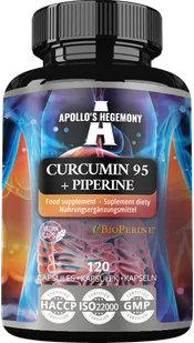 APOLLO'S HEGEMONY CURCUMIN 95 + PIPERINE KURKIMINA PIPERYNA 120 KAPSUŁEK - Suplementy naturalne - miniaturka - grafika 1