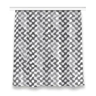 Zasłony - Gotowa zasłona na żabki 150x160 Koła szare i białe, Fabricsy - miniaturka - grafika 1