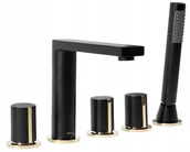 Baterie wannowe i prysznicowe - Rea Bateria wannowa 5-otworowa czarna ICON B3622 - miniaturka - grafika 1