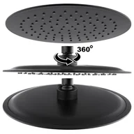 Akcesoria łazienkowe - Deszczownica prysznicowa natryskowa 25 cm czarna - Yoka - miniaturka - grafika 1