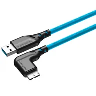 Kable - Mathorn MTC-221 USB A - MicroB 2m Articblue kątowy - miniaturka - grafika 1