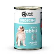 Mokra karma dla psów - JOHN DOG GOOD FORM Rabbit Puppies Królik 400g - miniaturka - grafika 1