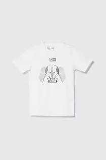 Koszulki dla chłopców - adidas t-shirt dziecięcy x Star Wars kolor biały z nadrukiem - grafika 1
