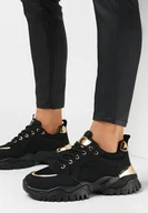 Moda i Uroda OUTLET - Czarne Sneakersy Achonia - miniaturka - grafika 1