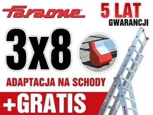 DRABINY drabina aluminiowa 3x8 FARAONE 6,88m - Drabiny - miniaturka - grafika 1