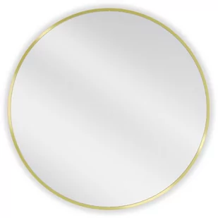 Mexen Loft lustro łazienkowe okragłe 75 cm, rama złota - 9850-075-075-000-50 - Lustra - miniaturka - grafika 1