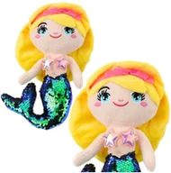 Maskotki i pluszaki - Pluszowa Syrenka Przytulanka Ogon W Cekiny Zielony 30cm LEAN Toys - miniaturka - grafika 1