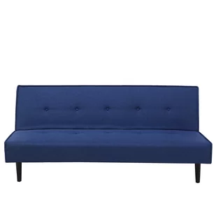 Beliani Sofa trzyosobowa tapicerowana ciemnoniebieska VISBY - Sofy i kanapy - miniaturka - grafika 1