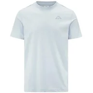 Koszulki męskie - Kappa Cafers Slim Tee Wygodna i stylowa koszulka techniczna kolor niebieski ballad i niebieski Forget, rozmiar XL - miniaturka - grafika 1