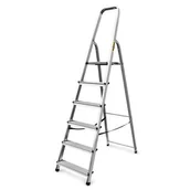 Drabiny - DRABEST Drabina aluminiowa domowa 6 stopniowa 125 kg - miniaturka - grafika 1