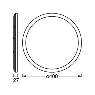 OSRAM Lampa sufitowa LED ORBIS ULTRA SLIM, możliwość ściemniania, czarny, tworzywo sztuczne - Lampy sufitowe - miniaturka - grafika 1
