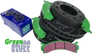 Przednie klocki GreenStuff + NAWIERCANE NACINANE tarcze hamulcowe EBC seria GD Cadillac DeVille 2000-2005 - Tarcze hamulcowe - miniaturka - grafika 13