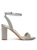 Sandały damskie - Aldo Sandały Rhiannon 13773247 Srebrny - miniaturka - grafika 1