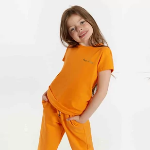 T-shirt dziewczęcy, pomarańczowy, Tup Tup - Moda i Uroda OUTLET - miniaturka - grafika 1