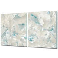 Deski do krojenia - Deska Kuchenna ze Szkła Hartowanego - 2x 40x52 cm - Naturalna Marmurowa Abstrakcja - miniaturka - grafika 1