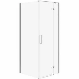 Cersanit S160-006 KABINA PRYSZNICOWA NAROŻNA JOTA 80X80X195 PRAWA SZKłO TRANSPARENTNE - Kabiny prysznicowe - miniaturka - grafika 1