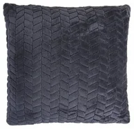 Poszewki na poduszki - Miękka, wytłaczana poszewka grafitowa 40x40 cm - miniaturka - grafika 1