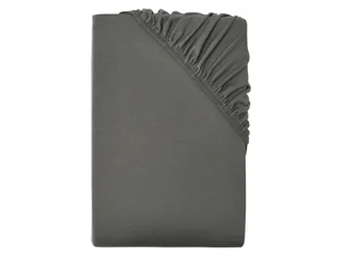 LIVARNO home Prześcieradło dżersejowe z bawełny z gumką, 90-100 x 200 cm (Szary) - Prześcieradła - miniaturka - grafika 1