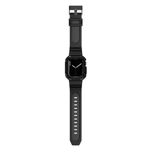 Kingxbar CYF106 2w1 pancerne etui Apple Watch SE, 8, 7, 6, 5, 4, 3, 2, 1 (41, 40, 38 mm) z paskiem czarne - Akcesoria do smartwatchy - miniaturka - grafika 9
