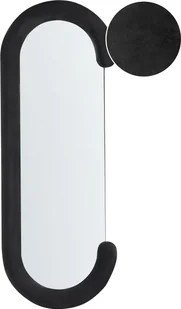BELIANI Lustro ścienne czarne rama z płyty MDF szkło 54 x 158 cm nieregularny kształt nowoczesny stylReplika acyjna ozdoba wisząca - Lustra - miniaturka - grafika 1