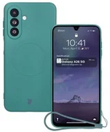 Etui i futerały do telefonów - Bizon Silikonowe etui z pierścieniem magnetycznym Case Silicone Magnetic Sq do Galaxy A26 5G, ciemnozielone - miniaturka - grafika 1