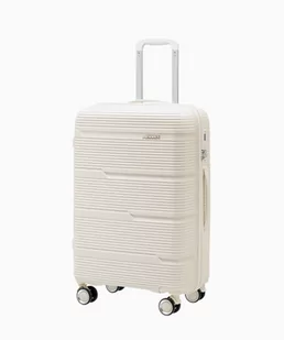 PUCCINI Średnia walizka z polipropylenu biała - Walizki PUCCINI Średnia walizka z polipropylenu biała - Walizki - miniaturka - grafika 1