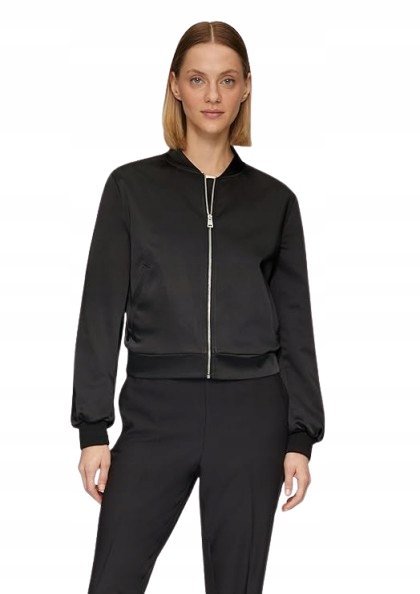 S.OLIVER KURTKA DAMSKA CZARNA BOMBERKA Z ZAMKIEM 40 6BA