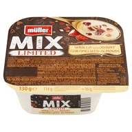 Kefiry, jogurty, maślanki - Müller Mix Limited Jogurt o smaku waniliowym z karmelizowanymi migdałami 130 g - miniaturka - grafika 1