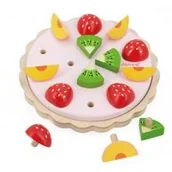 Zabawy w naśladowanie dorosłych - Drewniany zestaw Moja pierwsza owocowa tarta Twist 2+ Janod - miniaturka - grafika 1
