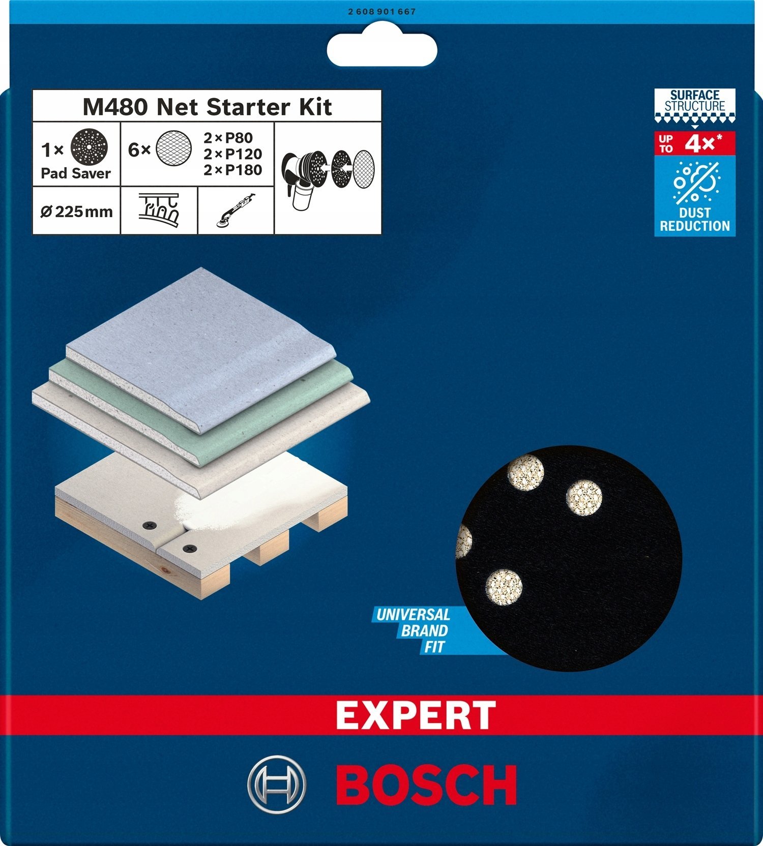 Bosch Zestaw Papierów Ściernych M480,225,Start